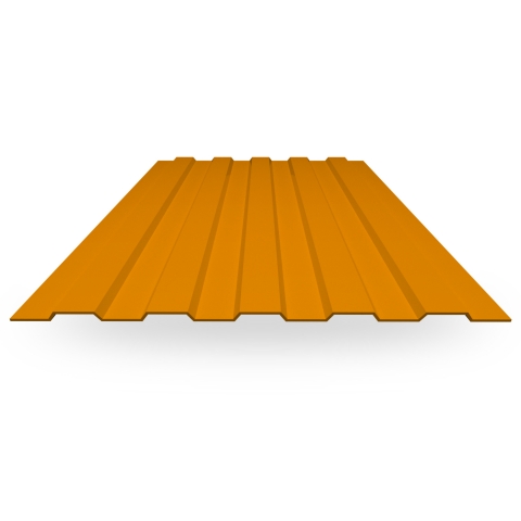 Профнастил окрашенный С8 1150/1200 0,7 RAL 2007  Люминесцентный ярко-оранжевый