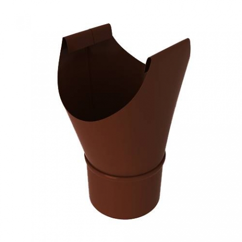 Воронка стальная сливная диаметр 150/125 мм RAL 8017 шоколадно-коричневый