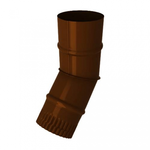 Колено стальное для водостока, диаметр 106 мм RAL 8017 шоколадно-коричневый